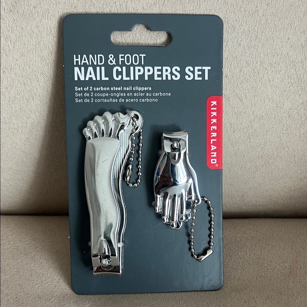 New Kikkerland Chrome Nail Clippers Duo  🙌 👣